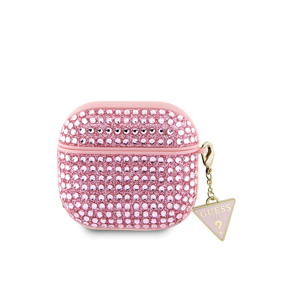 Guess Airpods 4 Orjinal Lisanslı Parıltılı Taş Kaplamalı Üçgen Logo Süs Zincirli Airpods Kılıfı Guess Airpods 4 Orjinal Lisanslı Parıltılı Taş Kaplamalı Üçgen Logo Süs Zincirli Airpods Kılıfı